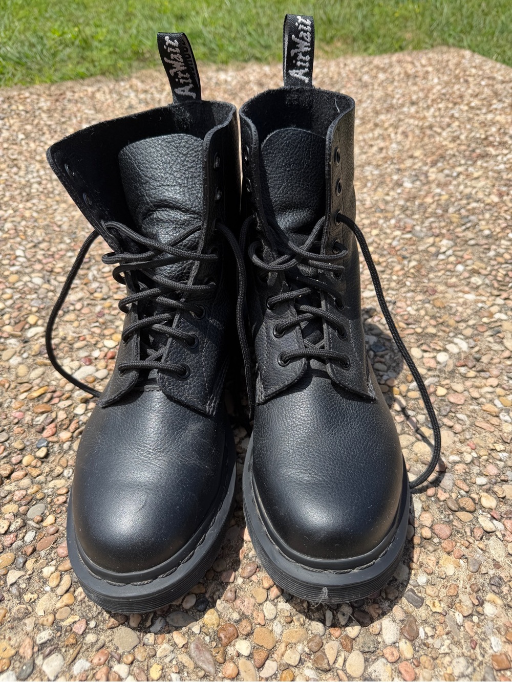 Dr. Martens 1460 Pascal Mono Black Virginia Leather Boots Womens 9